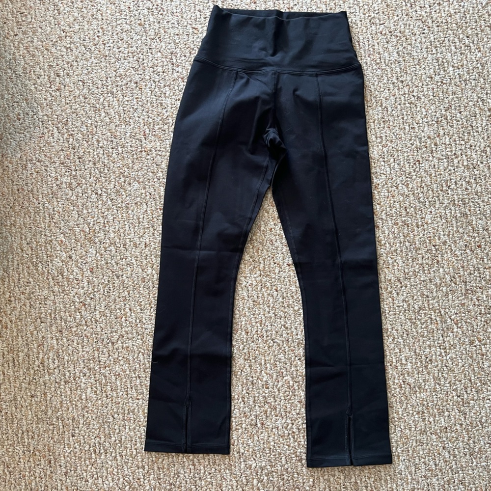 NWT Aerie Black Ankle Slit Leggings